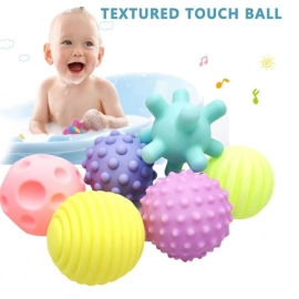 6pcs/Set Baby Toy Ball Develop Baby's Tactile Senses Toy Touch Hand Toys Children Training Ball Massage Soft Ball Kids Game