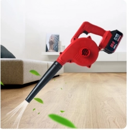 20V Handheld Cordless Leaf Blower Electric Gardening Tool w/ Battery & Charger Blow and Suction Vacuum Cleaner Dust 12800mAh